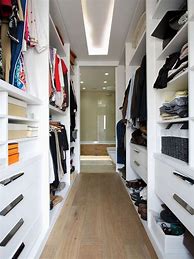 Image result for Narrow Walk-In Closet Ideas