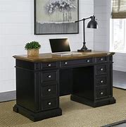 Image result for Black Wood Computer Desk