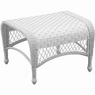 Image result for White Wicker Ottoman