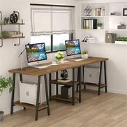 Image result for Extra Long Desk with Drawers On Both Sides
