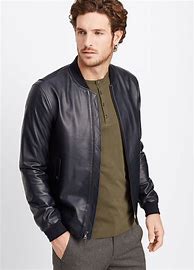 Image result for Leather Bomber Jackets for Men