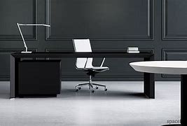 Image result for Modern Black Executive Desk