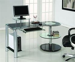 Image result for Contemporary Glass Desk