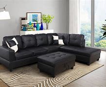 Image result for black sectional couch