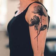 Image result for Black Flower Tattoos