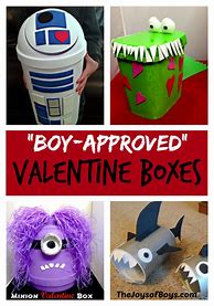 Image result for Kids Valentine's Box Boys