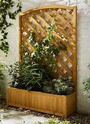 Image result for Wood Planter with Trellis