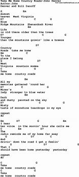 Image result for Take Me Home Country Roads Lyrics