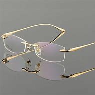 Image result for Rimless Gold Eyeglasses