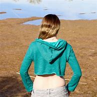 Image result for Bust Out High Low Crop Top Hoodie