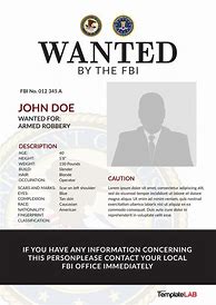Image result for Blank FBI Wanted Poster