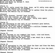 Image result for Battle Cry of Freedom Song