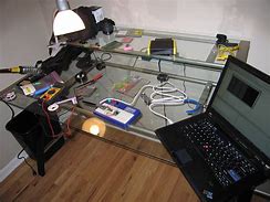 Image result for Glass Desk with Drawers Gold
