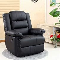 Image result for Black Leather Recliner Armchair
