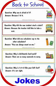 Image result for Back to School Jokes for First Grade Kids