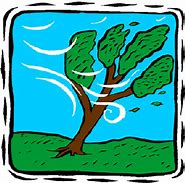 Image result for Cartoon Windy Day Trees