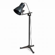 TRISTAN metal adjustable industrial floor lamp in black H 125cm