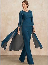 Image result for Jjshouse Jumpsuit Pantsuit Scoop Neck Ankle-Length Chiffon Mother Of The Bride Dress