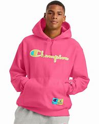 Image result for Pink Meidium Men Champion Sized Hoodie