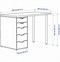 Image result for Litfad White Desk with Drawers