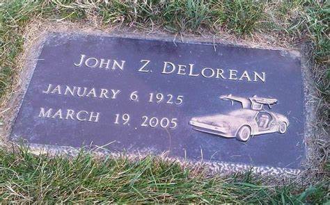 THE CRASH AND BURN OF JOHN Z. DELOREAN | Famous tombstones, Famous graves, Grave monuments