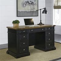 Image result for Black Pedestal Desk