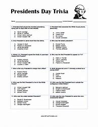 Image result for Presidents Day Quiz Printable