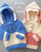 Image result for Baby Hoodie Crochet Sweater Patterns