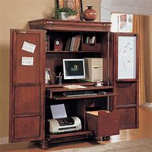 Image result for Corner Computer Armoire Desk Cabinet