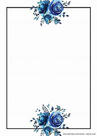 Image result for Blue Flower Invitation Template