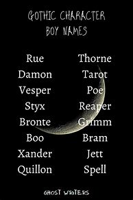 Image result for Gothic Boy Names