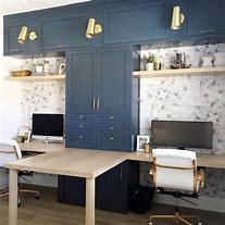 Image result for Double Office Desk Shapes Interior Design