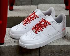 Image result for Celebrities Wearing Supreme Air Force 1