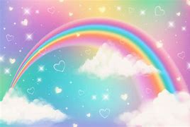 Image result for Pastel Rainbow with Clouds