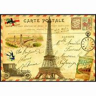 Image result for Vintage Postcard Paris Eiffel Tower