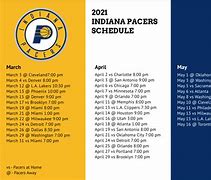 Image result for Printable Indiana Pacers Schedule