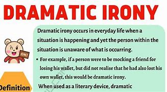 Image result for What Is Dramatic Irony in Literature