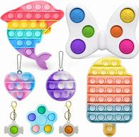 Image result for Fidget Simple Dimple Keychain Pop Bubblestoy Stress Relief Hand Toys For Kids Adults Anxiety - Handheld Mini Fidget Toy Stress Relief Toy