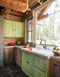 Image result for Vintage Farmhouse Kitchen Cabinets
