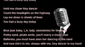 Image result for Elton John Tiny Dancer Lyrics