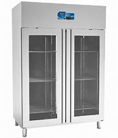 Image result for Stainless Steel Silver Upright Double Glass Door Freezer