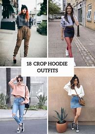 Image result for Cropped Grey Hoodie Outfit