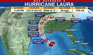 Image result for Hurricane Laura Cone Map