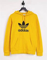 Image result for Yellow Adidas Hoodie with Black Stripes