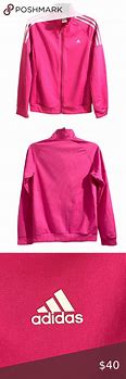 Image result for Pink and Black Adidas Jacket Women