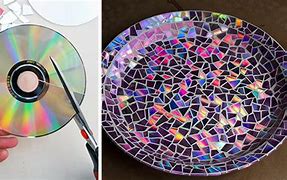 Image result for Crafts with Old CDs and DVDs