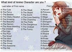 Image result for Good Anime Character Names