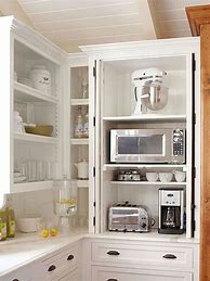 Image result for Kitchen Appliance Storage Cabinet