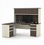Image result for L-shaped Desk with Double Hutch