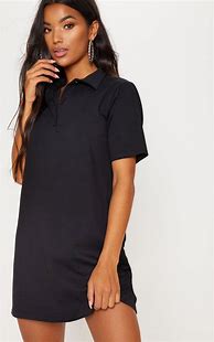 Image result for Polo Shirt Dress Black
